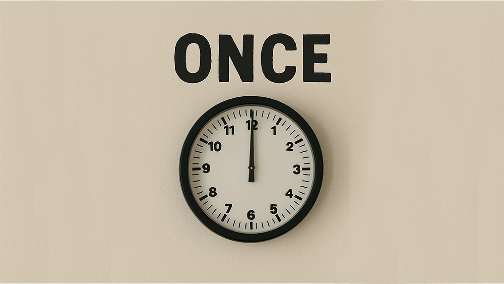 Rebus picture puzzle for the phrase: Once upon a time