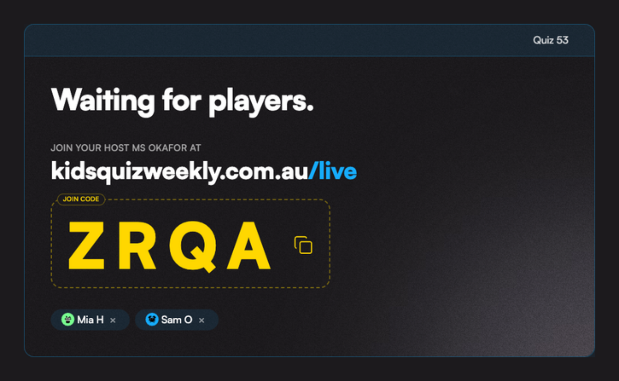 Process quiz live