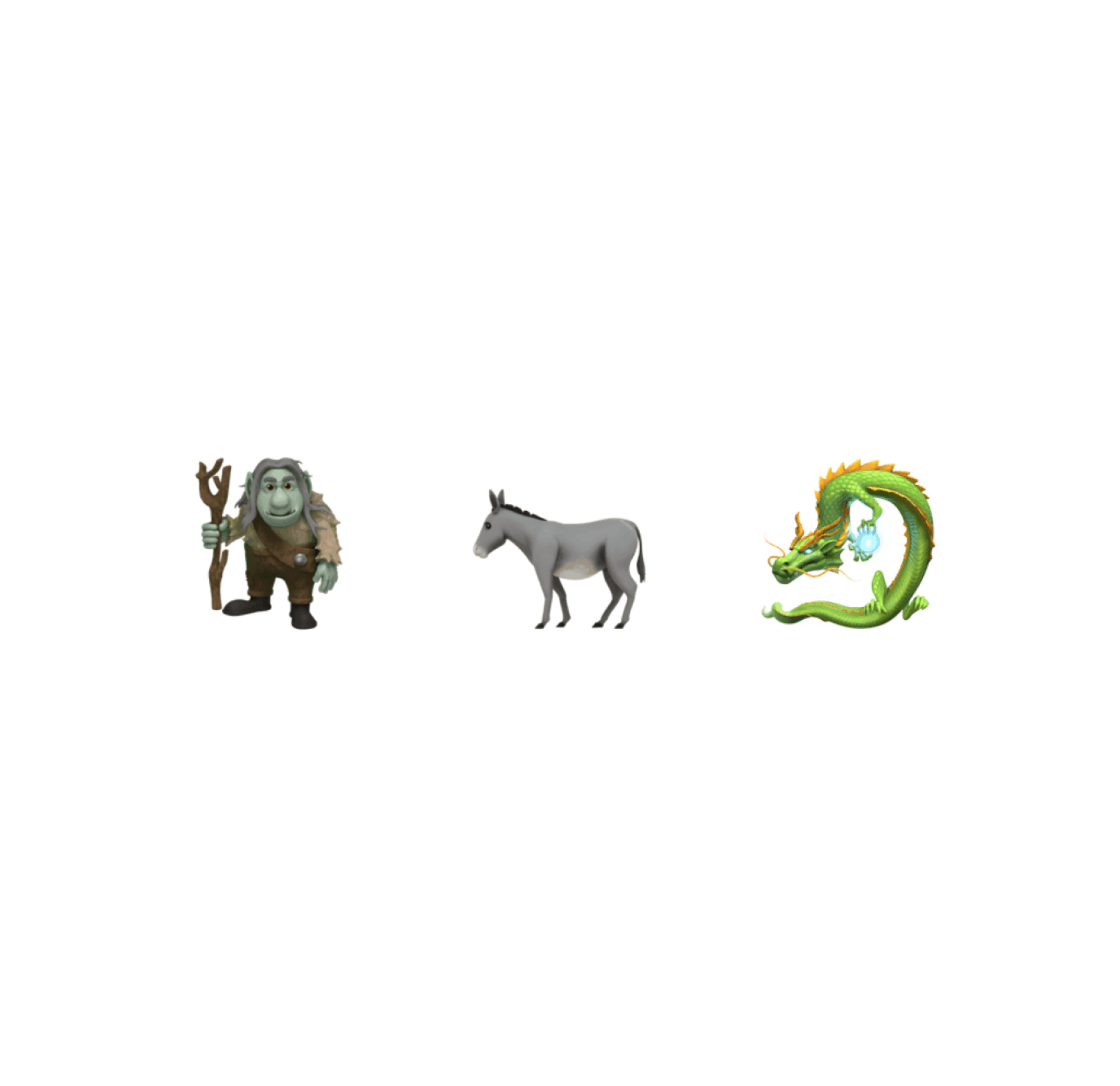 Emoji puzzle for the answer Shrek