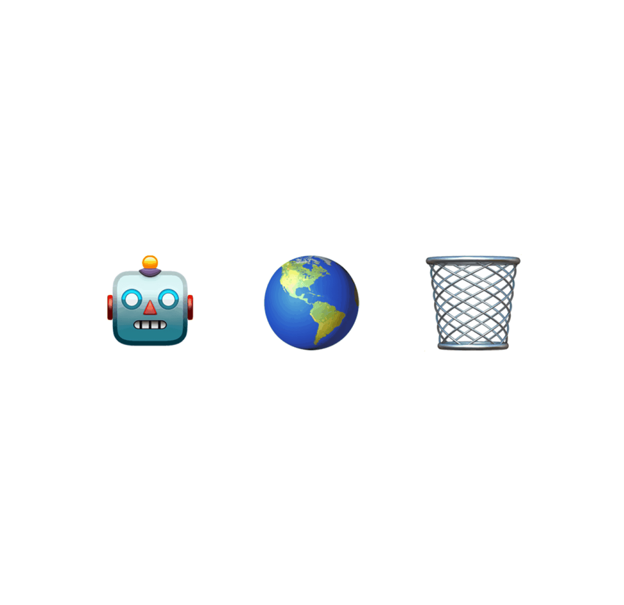 Emoji puzzle for the answer WALL-E