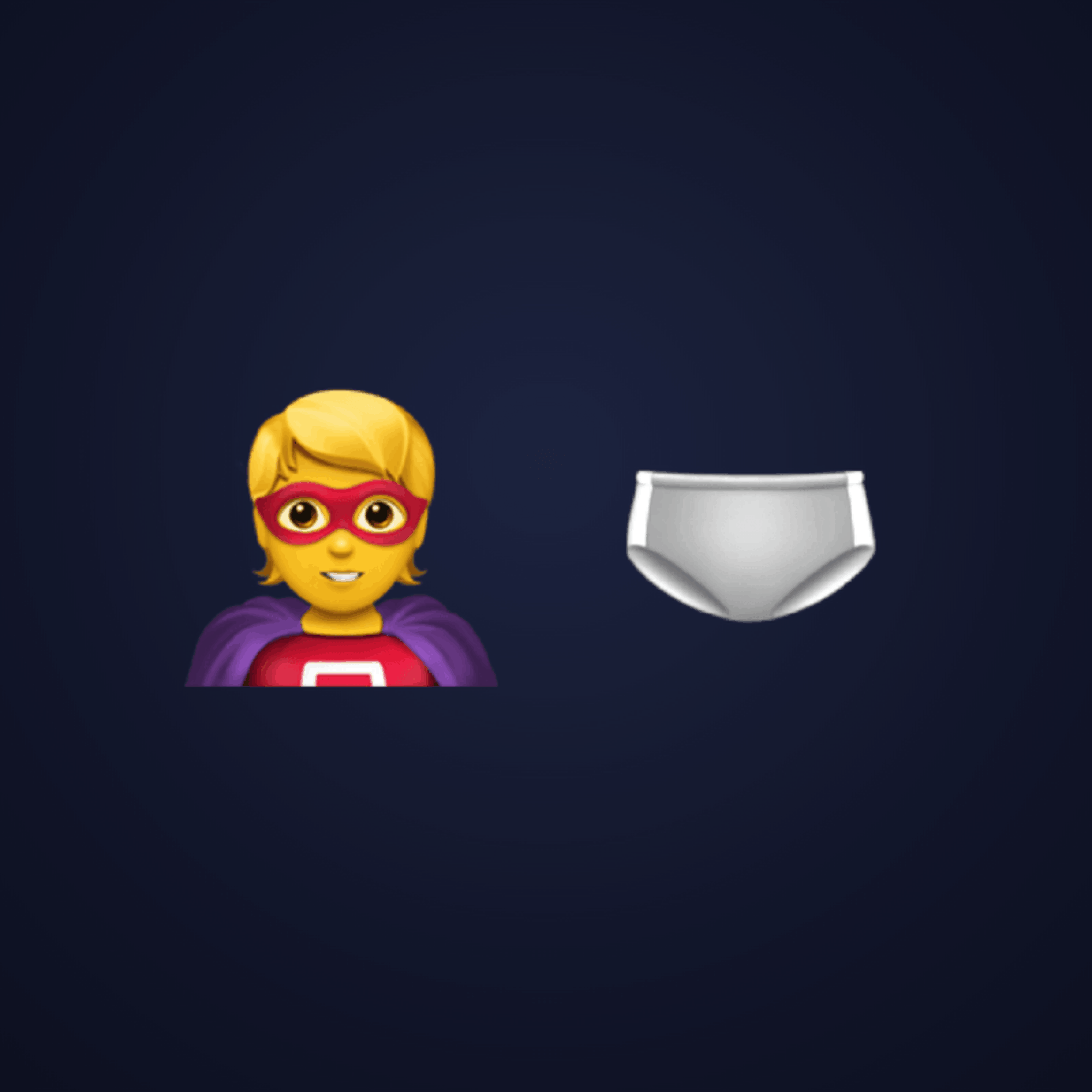 Emoji puzzle for the answer Captain Underpants