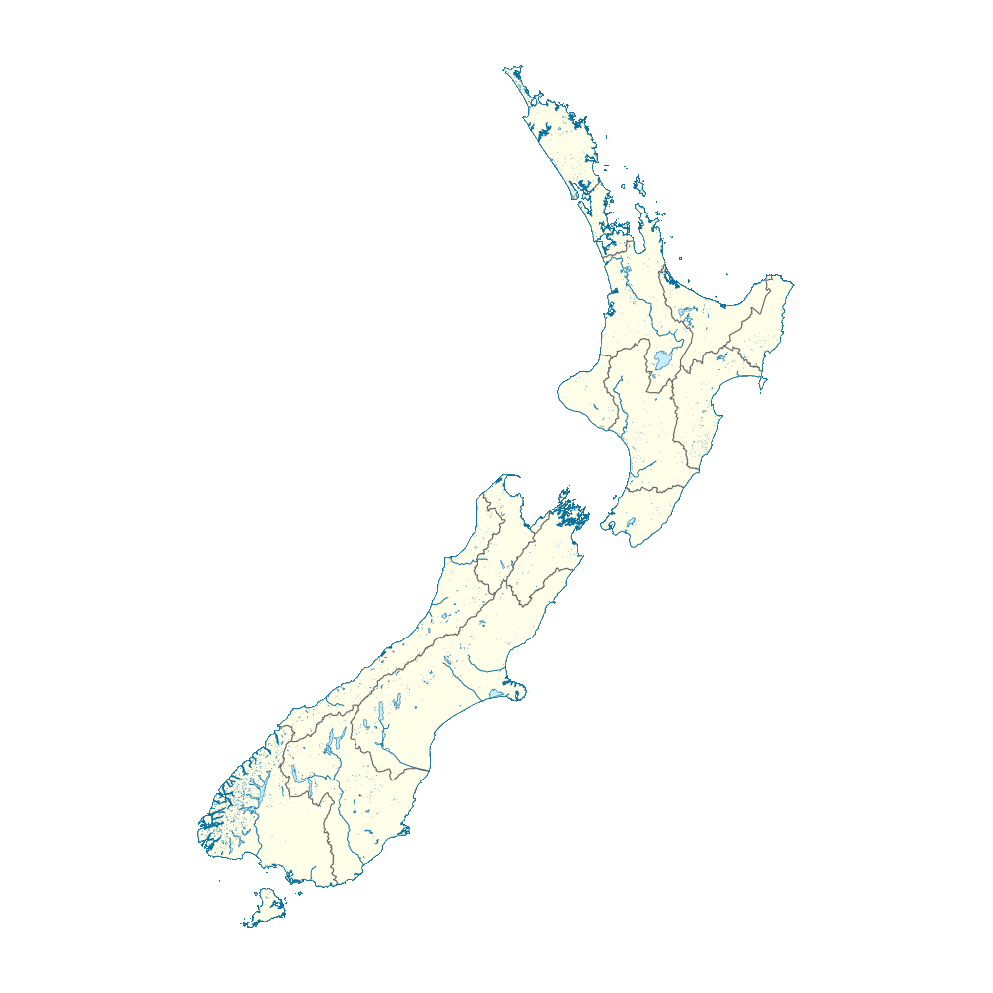Map showing New Zealand