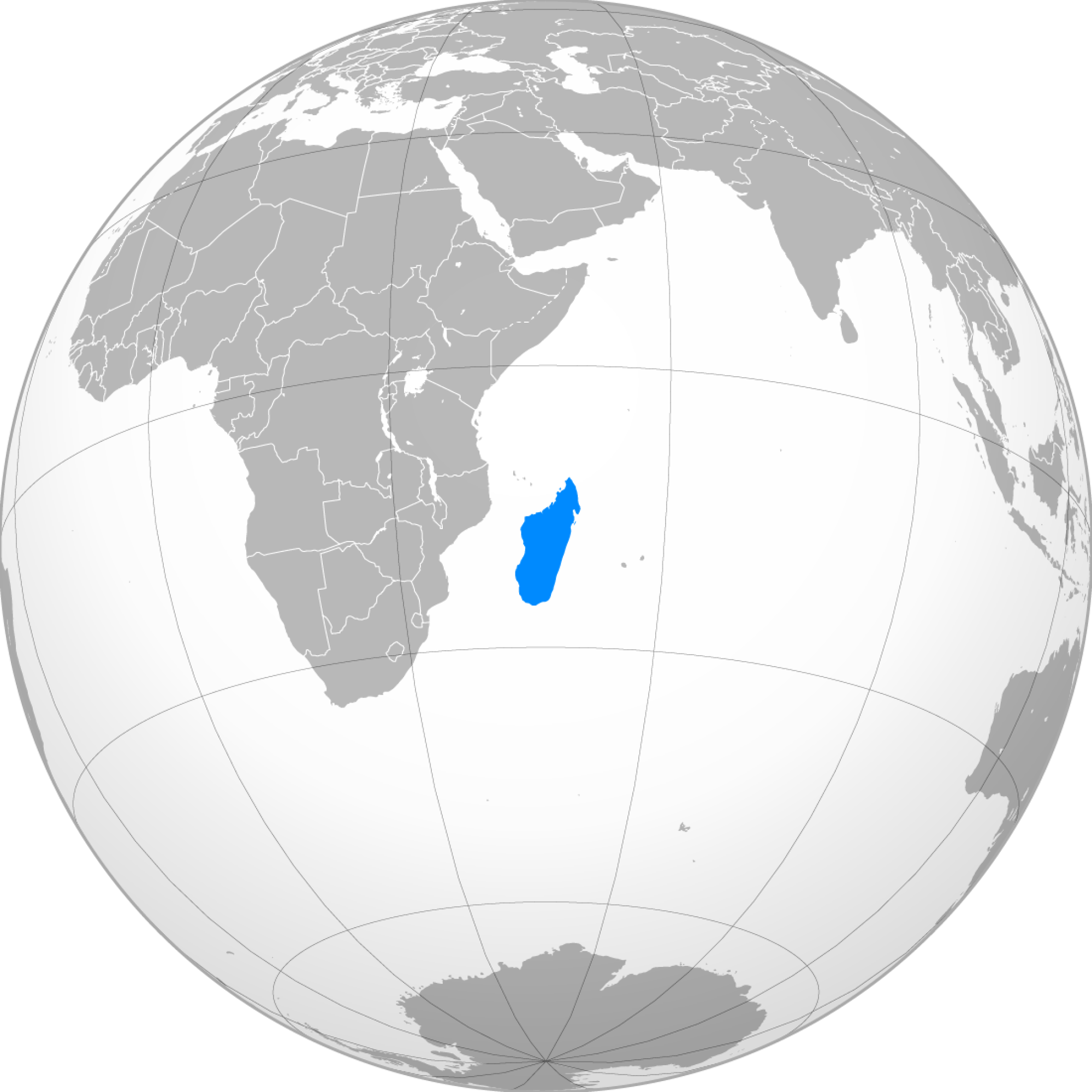 Map showing Madagascar