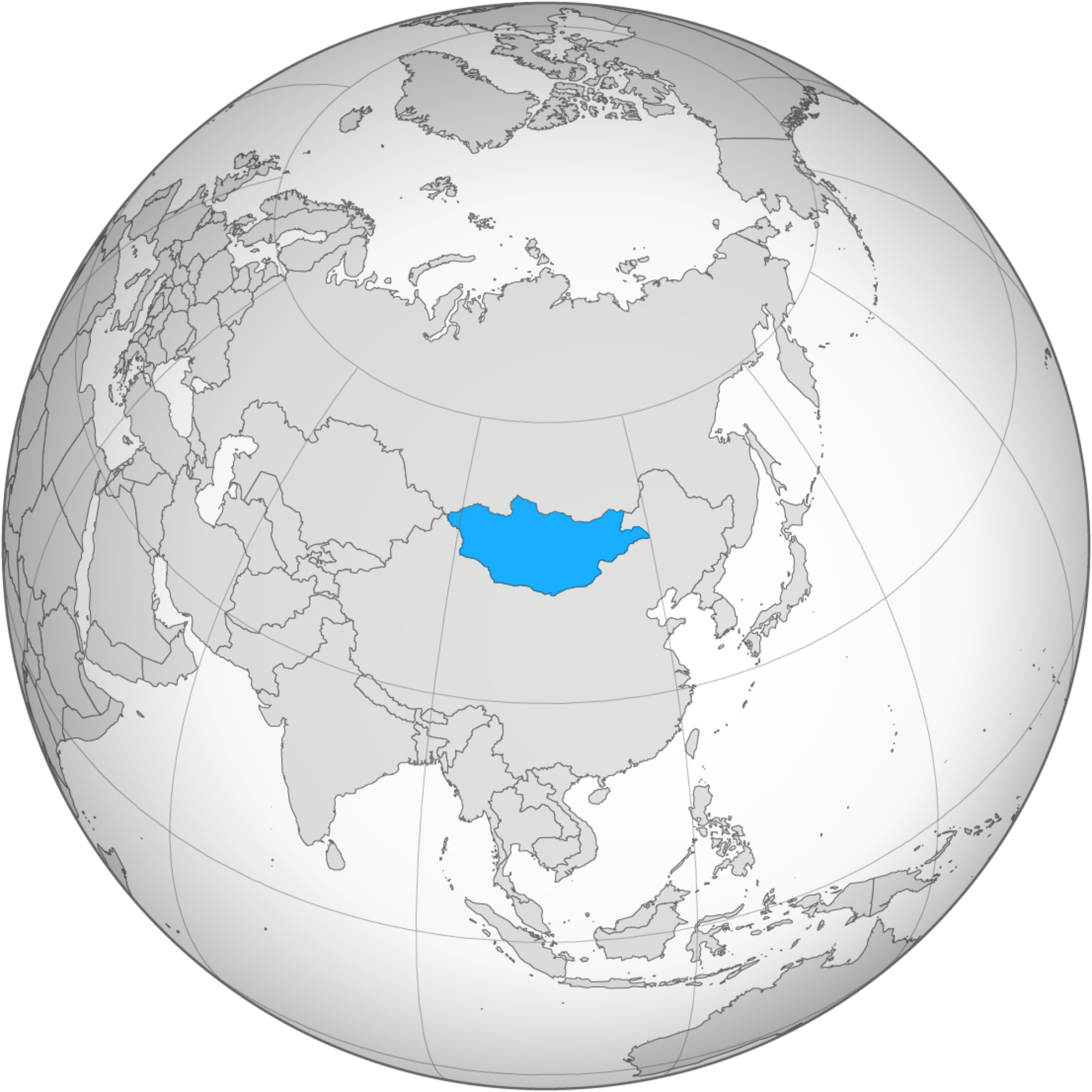 Map showing Mongolia